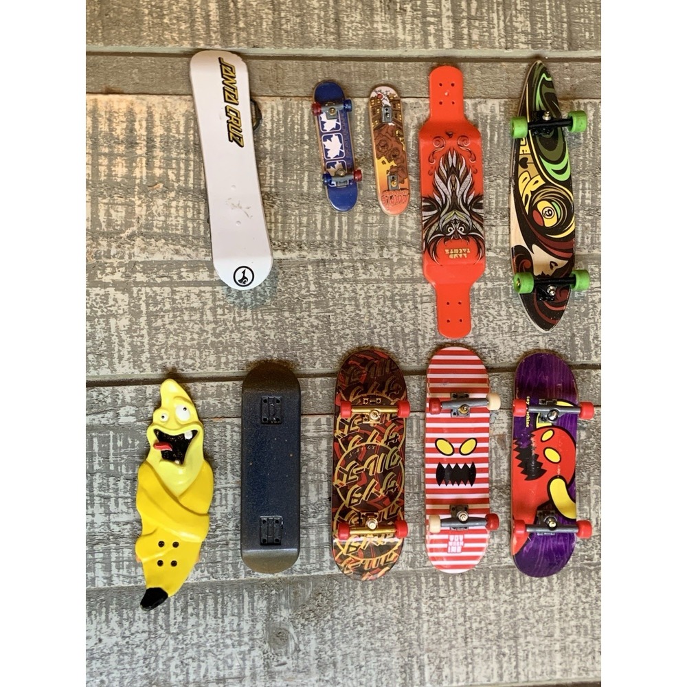 Tech Deck Fingerboards Lot of 10 Tony Hawk Skateboarding Santa Cruz Skateboards